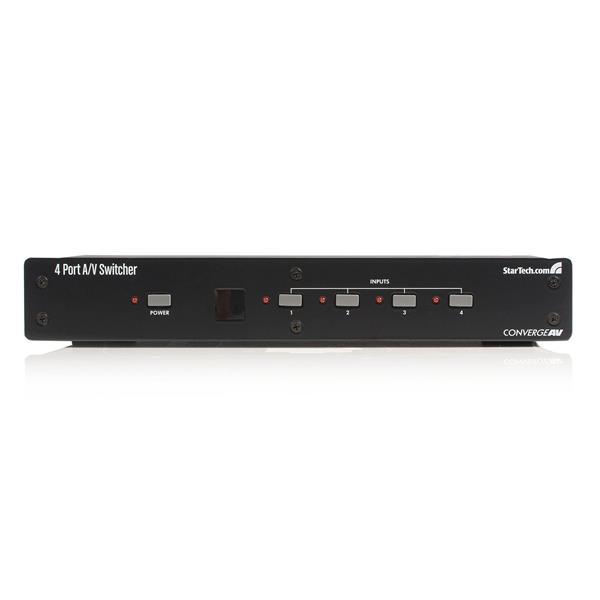 StarTech VS421CPNTA 4-Port Component A/V Switcher Video Switch with RS-232
