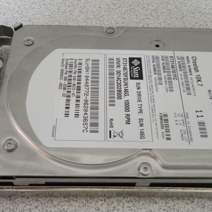 Sun Microsystems 390-0280 146GB 390-0280-02 Cheetah ST3146707FC 10K 540-6605 3.5 FC Hard Drive