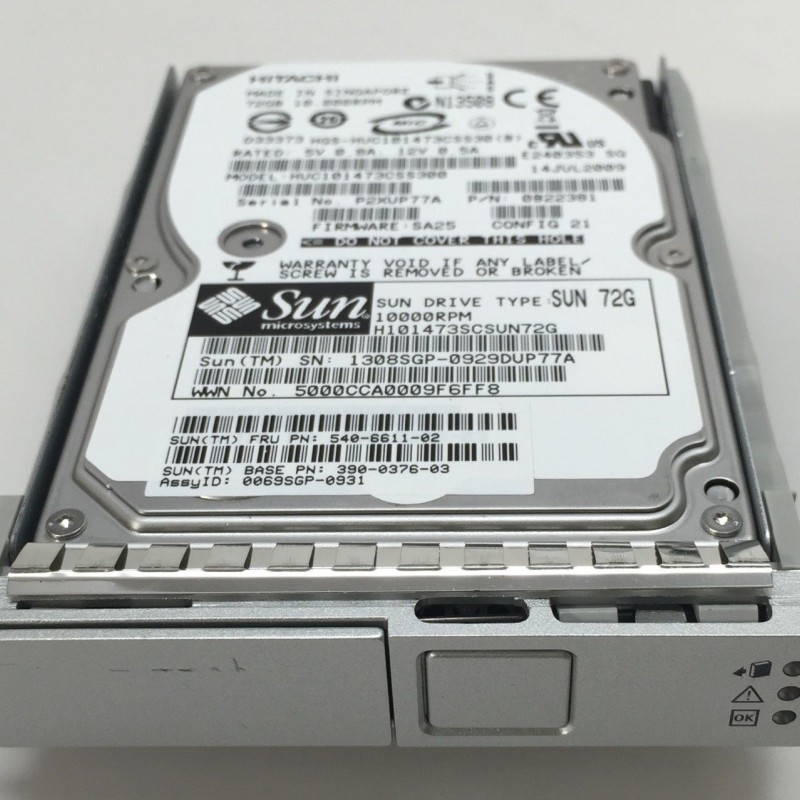 Sun Microsystems 540-6611 73GB 10K RPM 2.5 SFF SAS Server Hard Drive Hard Disk Drive HDD