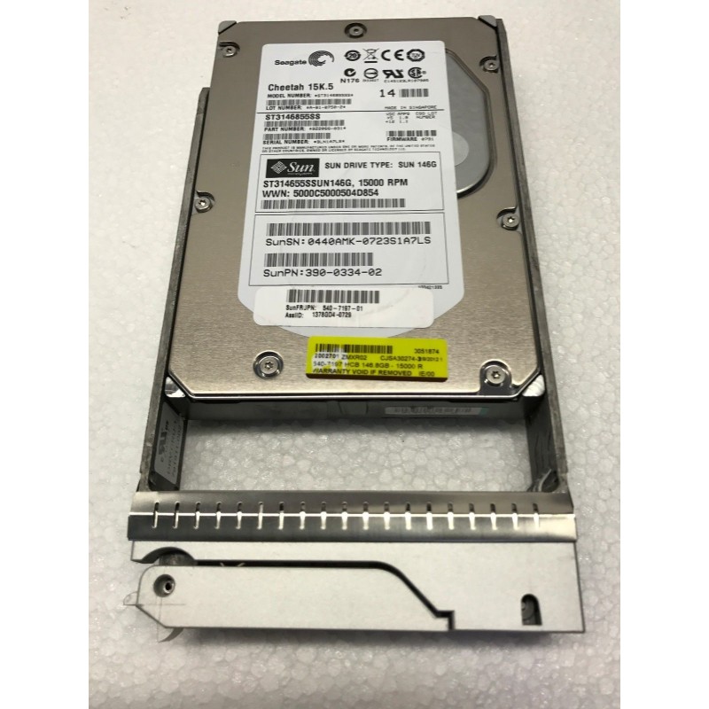 Sun Microsystems 540-7197 146GB - 15000 RPM, Hard Disk Drive Assembly