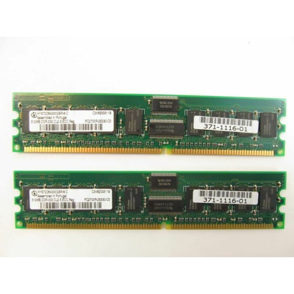 Sun Microsystems X7703A-4 1GB (2x512MB) Memory Kit 371-1116