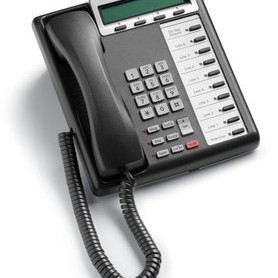 10-Button Business Office Telephone, Black, Charcoal