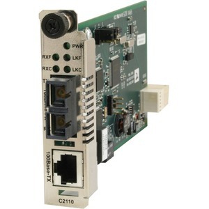 Fast Ethernet ION Converter Card 10/100Base-TX to 100Base-FX 1300nm SM SC Fast Ethernet ION Converter Card 10/100Base-TX to 100Base-FX 1300nm SM SC
