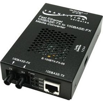 100Base-TX to 100Base-FX Converter ST Connector