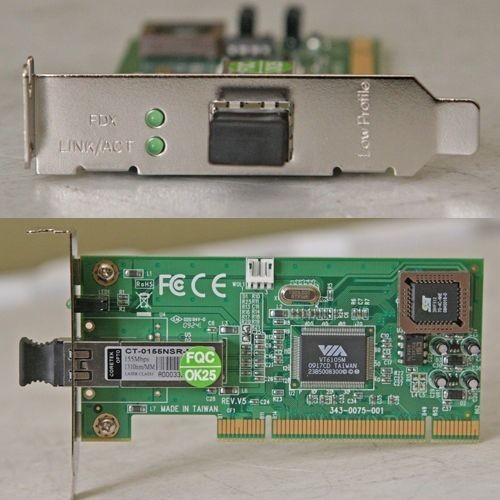 Transition Networks N-FX-LC-02F 100Base-FX Network Interface Card 1300nm MM LC 2km with Low Profile Bracket and Boot ROM