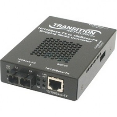 10/100 Bridging Converter RJ45 to 100Base-FX MM ST 2km