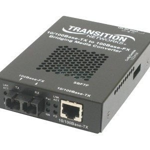 10/100 Bridging Converter with RJ45 to 100Base-FX Multimode SC Connector for 2km