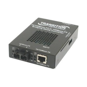 Transition Networks SBFTF1013-105-NA 10/100 Bridging Converter with RJ45 to 100Base-FX Multimode SC Connector for 2km Transition Networks SBFTF1013-105-NA 10/100 Bridging Converter with RJ45 to 100Base-FX Multimode SC Connector for 2km