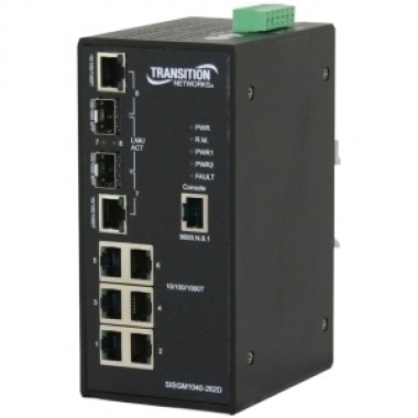 6-Port 10/100/1000 Managed Industrial Switch + 2-Port Gig Combo