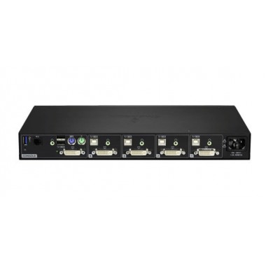 Cybex Secure 4K UHD KVM Switch - 4-Port DVI-I, EAL4+ NIAP PP3.0, TAA Compliant