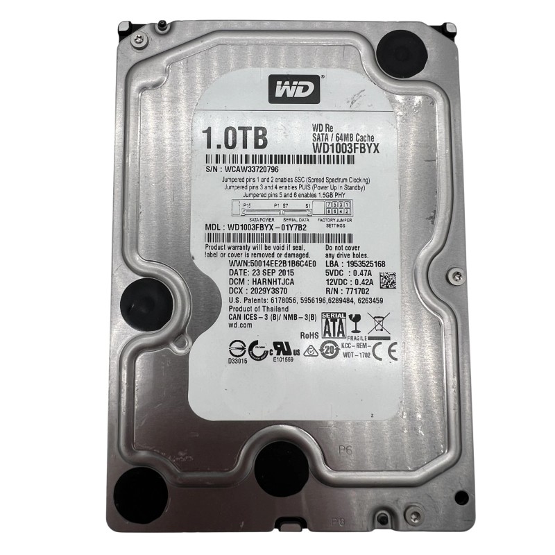 Western Digital WD1003FBYX 1TB RE4 SATA 7200RPM 3Gb/s 3.5-Inch Enterprise Hard Drive
