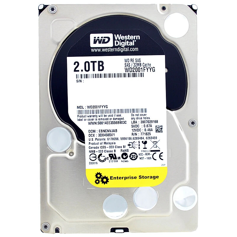 Western Digital WD2001FYYG 2TB SAS 7200RPM 32MB 3.5-Inch 6Gb/s Hard Drive