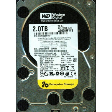 2TB RE4 SATA 7200 RPM 64MB 3Gbps Hard Disk Drive HDD