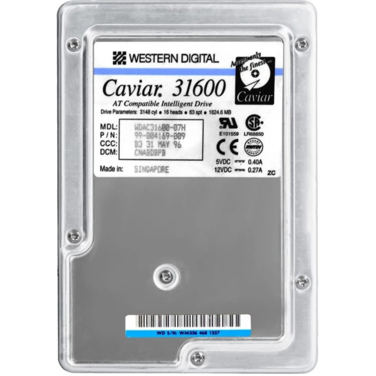 Western Digital WDAC31600 1624.6MB Hard Disk Drive HDD