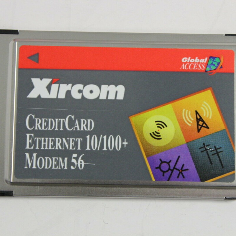 Xircom CEM56-100 Modem 56 and Ethernet 10/100+ PCMCIA Card, No Donble/Cable Included