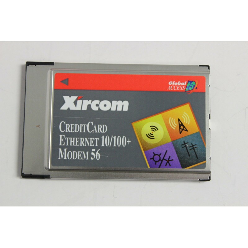 Xircom CEM56-100 Modem 56 and Ethernet 10/100+ PCMCIA Card, No Donble/Cable Included