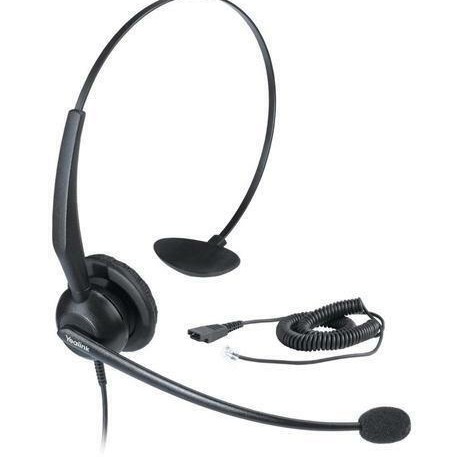 Yealink YHS32 On-Ear Over-The-Head Noise Canceling Headset with Quick-Release Cable