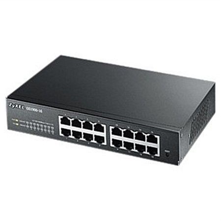 ZyXEL GS1900-16 16-Port Web Managed Fanless Gigabit Ethernet L2 Switch