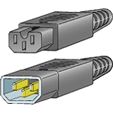 Cisco CAB-C15-CBN Cabinet Jumper PC 250-VAC 16A C14-C15 Connector Standard Power Cord