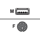 USB to PS/2 Converter Cable